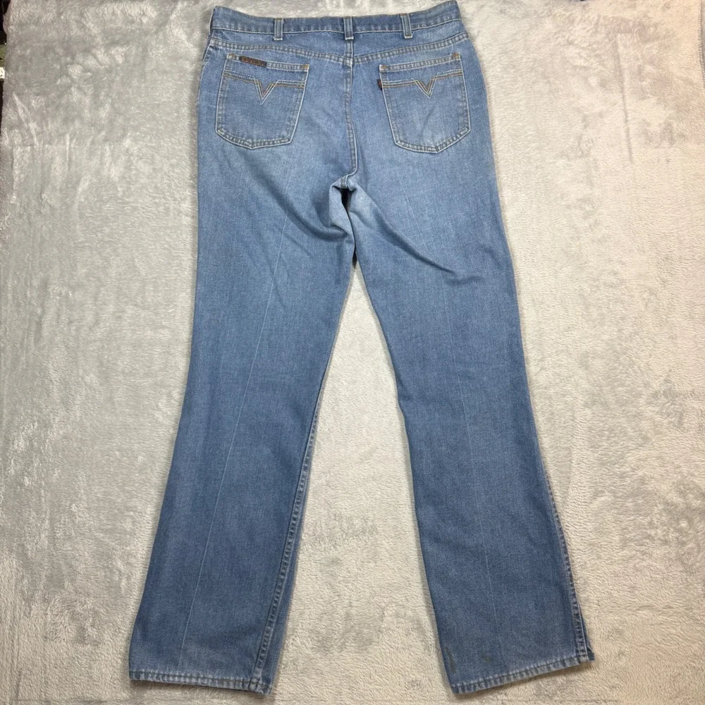 Vintage Levi's Jeans Mens 36x34 (Fits 35x33) Blue Bootcut Faded Distressed Work